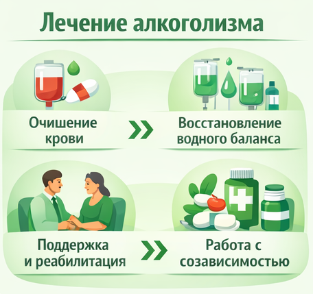 лечение алкоголизма в Хадыженске этапы